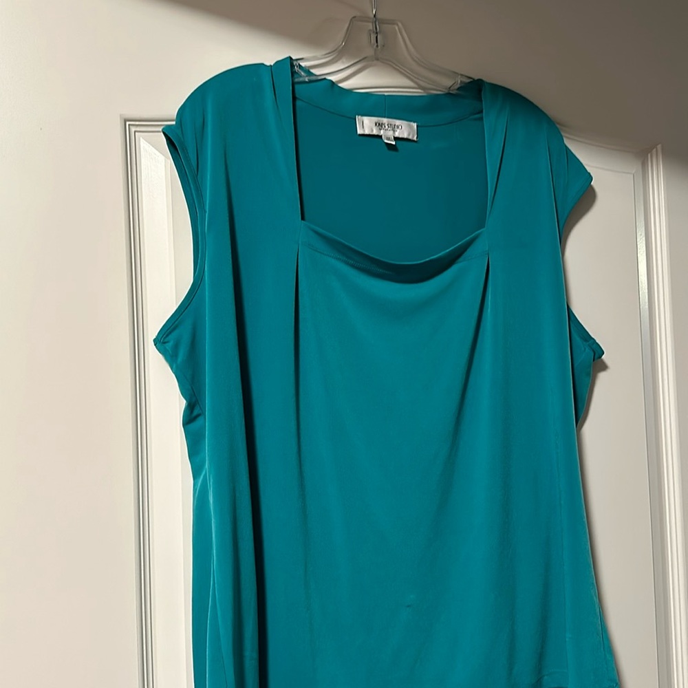 Dressbarn 2x teal dress top